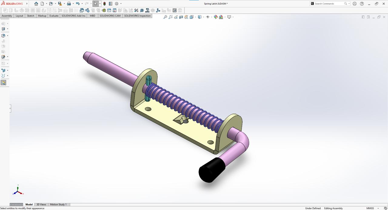 Spring Loaded Cad Assembly CAD Portfolio (SolidWorks) — Md Salim Shadman